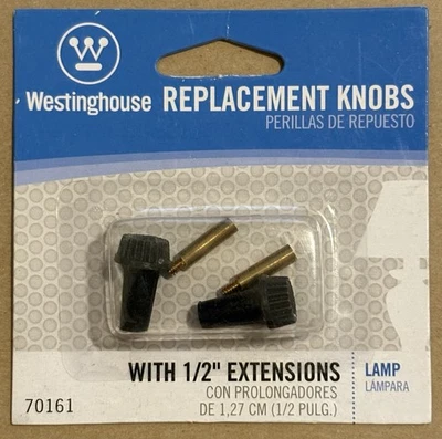 PACK de 2 lámparas de luz de encendido/apagado perillas giratorias de repuesto con extensiones de 1/2”, negras Foto 1 de 2