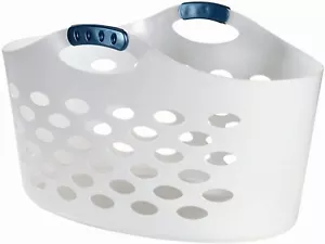Rubbermaid Flex N Carry Ultra Tragbarer Wäschekorb 1,5 Scheffel Weiß - Bild 1 von 12