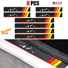 8X For Toyota Accessory Tri Color Mountain Car Door Sill Plate Step Protector N9