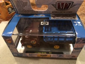 1/64 M 2 Machines  Brown/Blue  Dodge Stake truck (same scale as DCP) - Picture 1 of 1
