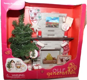 OUR GENERATION HOLIDAY CELEBRATION SET NEW IN BOX FITS 18" AMERICAN GIRL WORKS - Afbeelding 1 van 6