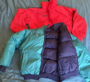 Vintage Columbia Womens M Whirlibird Jacket4 In 1 Down Full Zip Red Blue Teal - Picture 1 of 11
