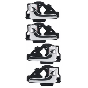 Door Handle Inner for Hyundai iX35 10-15 Set of 4 Chrome FRONT REAR LEFT+RIGHT - Picture 1 of 4