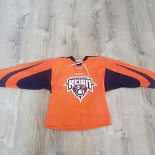 Ontario Reign ECHL Official Licensed Orange Stitch Hockey Jersey Youth S/M