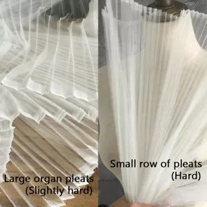 Accordion Pleats Mesh Fabric Pleated Cloth for Dress DIY Bouquet By Metre - Picture 1 of 16