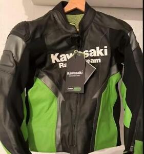 Giacca moto in pelle Kawasaki