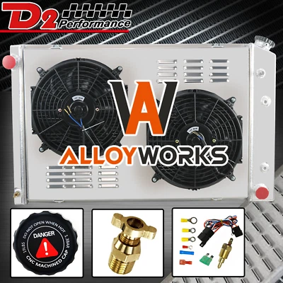 716 4Row Radiator+Shroud Fan For 1973-87 Chevy GMC C/K C10 C20 K20 C2500 Truck - Image 1 of 4