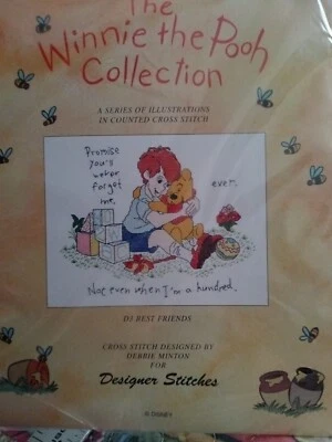 HTF/OOP Designer Stitches Ctd Cross Stitch Kit-Winnie-the-Pooh Collection-MIOP - Image 1 of 4