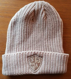 Gorro de invierno con cordones beige con escudo Gorra de esquí para nieve - Imagen 1 de 2