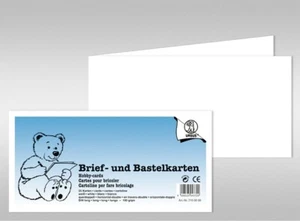 URSUS Briefkarten weiß DIN lang 25 Stück - querdoppelt - Bild 1 von 1