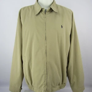 Polo Ralph Lauren Bi-Swing Jacke beige Full Zip kariert gefüttert Bomber Herren XL - Bild 1 von 16