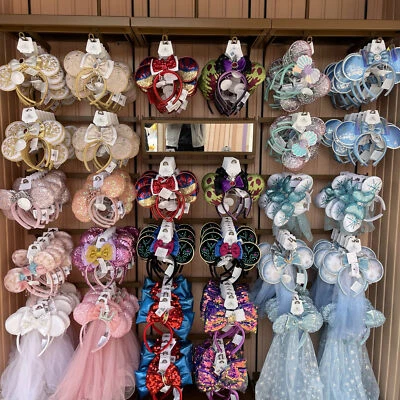 200 Styles Disney Parks Mickey Bow Mermaid Ariel Loungefly Minnie Ears Headband - Image 1 of 4