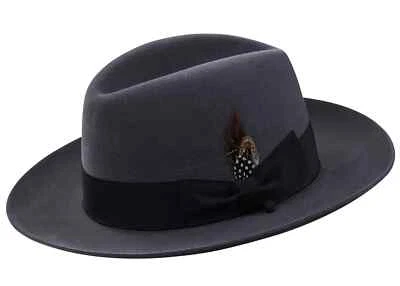 SELENTINO GIN0 7 FUR FELT FEDORA SUEDE DRESS HAT 7 COLOR'S 6 7/8 - 7 3/4 - Image 1 of 4