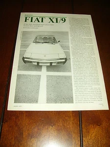 Fiat X1/9 1978 ***artículo original/especificaciones*** - Imagen 1 de 4