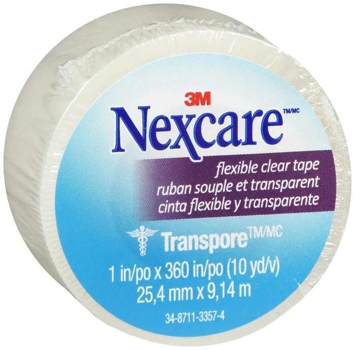 Cinta Nexcare Transpore transparente 12"x10yds Foto 1 de 1