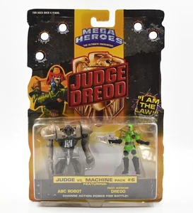 Mega Heroes Judge Dredd vs Machine Pack #6 - ABC Robot vs. Riot Armor Dredd Set - Picture 1 of 3