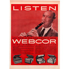 1957 Print Ad Benny Goodman Webcor High Fidelity Fonograf Hifi & Tape Recorders!