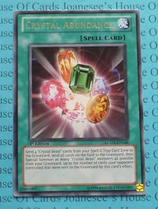 Tarjeta Crystal Abundance LCGX-EN166 Rara Yu-Gi-Oh 1a Edición Nueva - Imagen 1 de 4