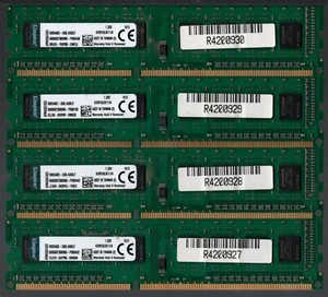Kingston 16GB (4x4GB) DDR3L 1600MHz PC3L-12800U UDIMM Desktop RAM Tested Non-ECC - Picture 1 of 2