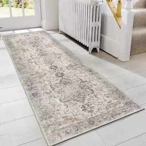 Runner Rug 2X5 Non Slip Machine Washable Vintage Hallway Runner Rug Low Pile Lig - Picture 1 of 12