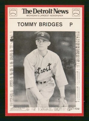 TOMMY BRIDGES 1981 TIGERS DETROIT NEWS #56      64767 - Image 1 of 2