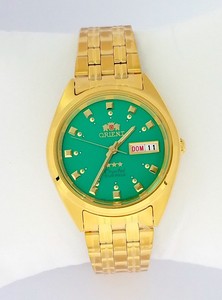 orient 3 star green dial