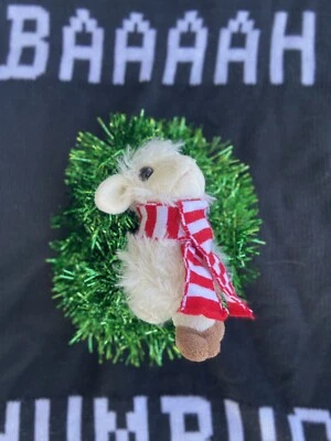 Suéter Nobo No Boundaries Juniors Feo Navidad Oveja Peluche Baa Humbug L Nuevo con Etiquetas Foto 1 de 2