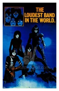 FOTO DE GRUPO PROMOCIONAL KISS CREATURES OF THE NIGHT 1982 11x17 PÓSTER AS FREHLEY GENE - Imagen 1 de 1