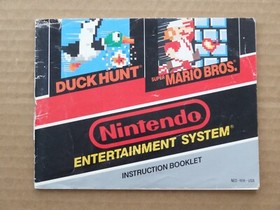 Super Mario Bros. / Duck Hunt Nintendo NES Manual Only ~ Instruction Booklet