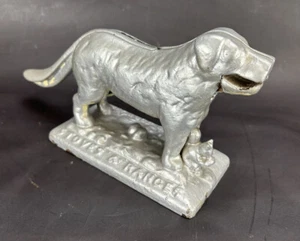 Vintage Cast Iron Advertising Dog & Squirrel Nutcracker Schmid Stoves & Ranges - Picture 1 of 8