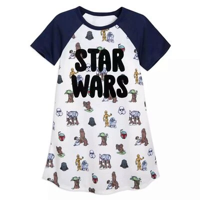 Camisón jersey estampado de personajes de Star Wars para niña, vestido Foto 1 de 2