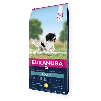 Eukanuba Adult Huhn Medium 15 kg Hundefutter Trockenfutter - Bild 1 von 3