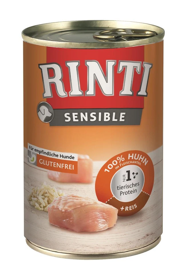 Rinti Sensible Huhn Reis 12x 400 g Nassfutter Feuchtnahrung Hundefutter - Bild 1 von 1