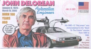 Computer Designed 100th John DeLorean Birth Anniversary Cover - Picture 1 of 2
