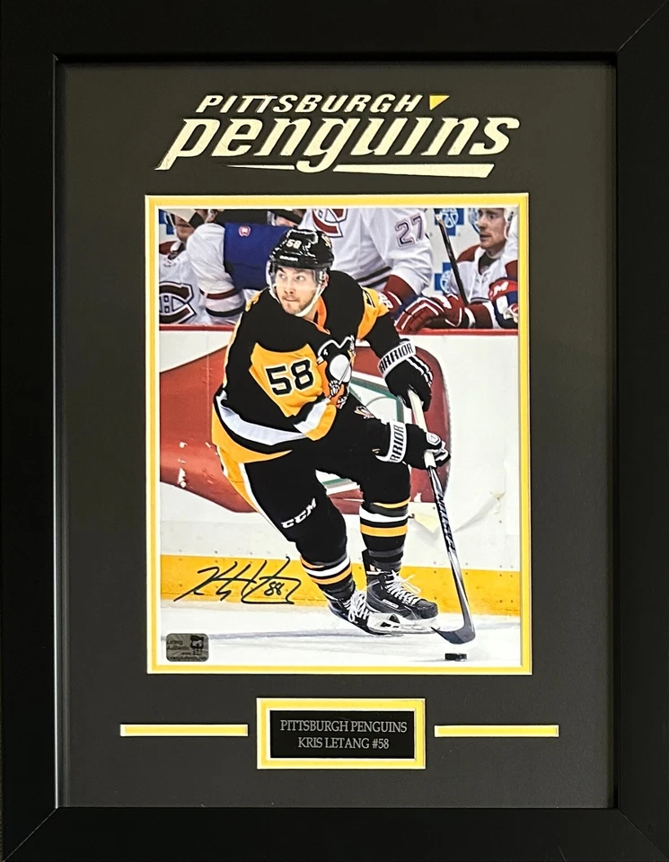Kris Letang signed autographed framed 8x10 photo NHL Pittsburgh Penguins JSA COA - Image 1 of 1
