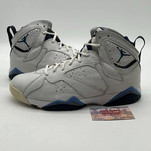 Size 12 - Air Jordan 7 Retro 2002 French Blue White Leather (304775-141) - Picture 1 of 8