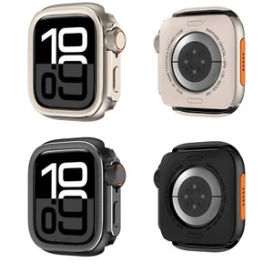 Do Apple Watch Series 10 46mm 3 w 1 metalowy wytrzymały pokrowiec na zderzak - Zdjęcie 1 z 10