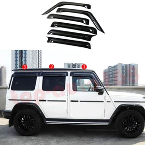 For Benz G-Class 2019-24 Black Window Wind Visors Sun Rain Guard Vent Deflectors - Foto 1 di 9