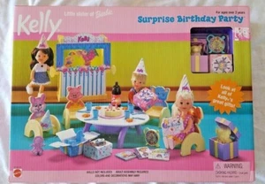 1999 KELLY BARBIE LITTLE SISTER SURPRISE BIRTHDAY PARTY PLAYSET NRFB NUEVO - Imagen 1 de 12