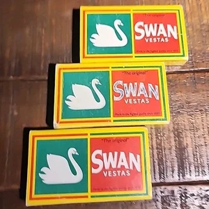 Vintage Swan Vestas Matchbox (with matches) Bryant & May Lot Of 3 Boxes - Picture 1 of 4