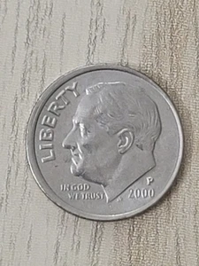 2000 P Roosevelt Dime  Rim  Error - Picture 1 of 3