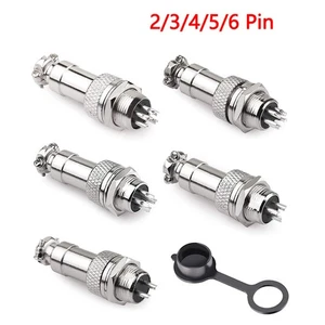 3 Pairs 12mm Aviation Plug Male & Femal Panel Wire Connector GX12 2/3/4/5/6P Pin - Picture 1 of 21