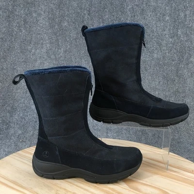 Botas Lands End para mujer 9 B nieve cremallera azul cómodas informales punta redonda tobillo Foto 1 de 4