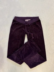 Vintage Juicy Couture Dark Purple Low Rise Tracksuit Pants - Picture 1 of 6