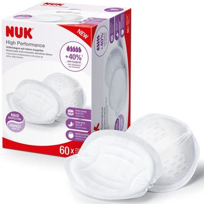 NUK Einweg-Stilleinlagen 60 Stück +40% Saugkraft Weiß Einzellverpackt NEU - Bild 1 von 4