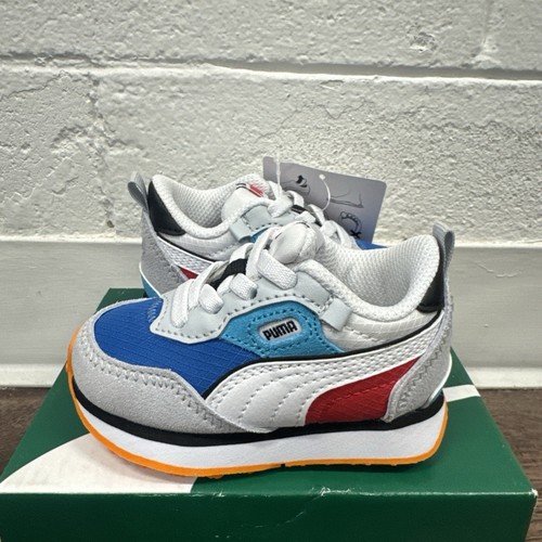 Puma Rider Fv Future Vintage Lacci Ragazzo Blu Grigio Rosso Bianco Taglia 4C