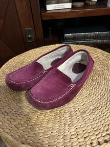 Zapatilla LL Bean para mujer 7 mocasín púrpura fucsia forrada de oveja acogedora otoño - Imagen 1 de 6