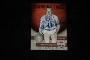 HOF HARRY GALLATIN 2012 PANINI CHANGING TIMES SIGNED AUTOGRAPHED CARD #7 KNICKS - Picture 1 of 1