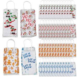 Holiday Cellophane Bags With Handles, Party Supplies, 48 Pieces - Picture 1 of 2