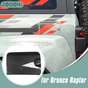 Real Carbon Exterior Fuel Tank Cap Trim Cover For Ford Bronco Raptor Sport 2022+ - Picture 1 of 15
